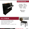 rameau etude noir laqué piano droit