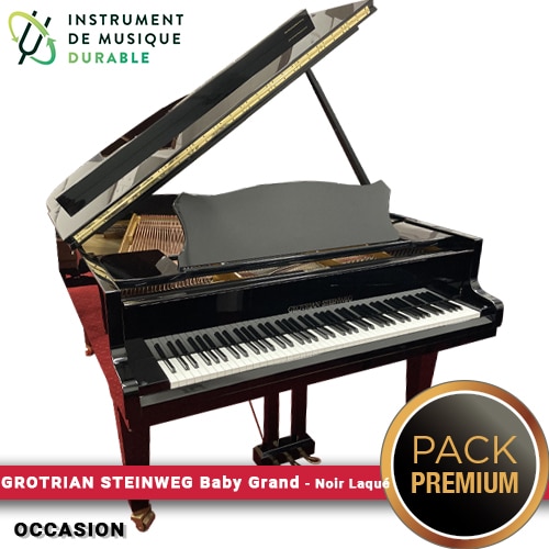 grotrian steinweg baby grand noir laqué piano à queue