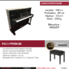 pleyel 124 noir laqué piano droit