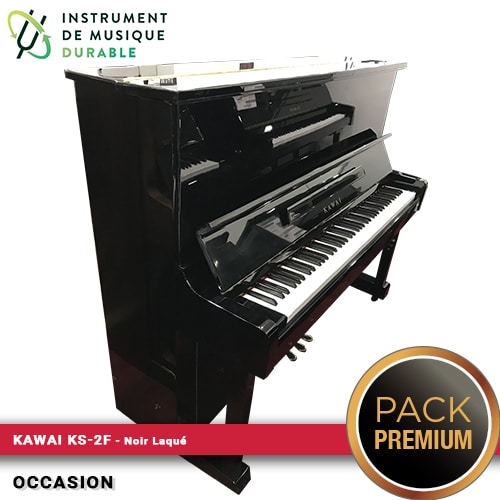 kawai ks 2f noir laqué piano droit |pack premium gratuit|