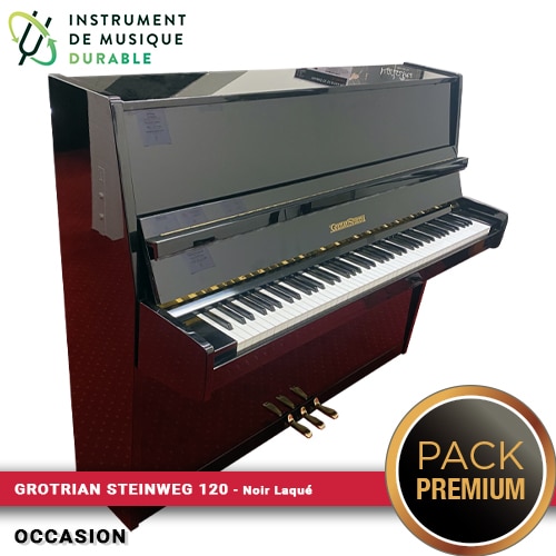 grotrian steinweg modèle 120 noir laqué piano droit occasion