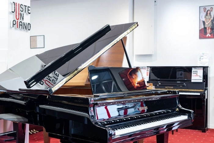 Showroom du magasin Juste un Piano à Levallois