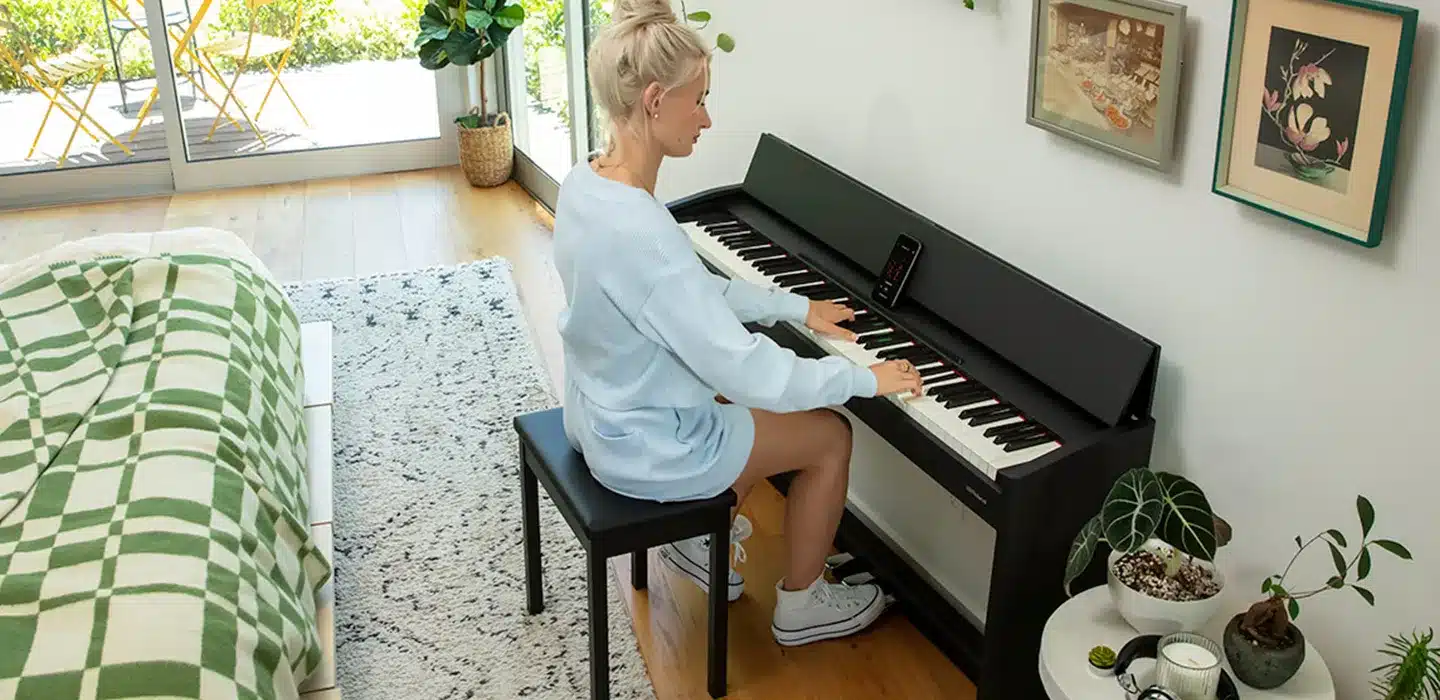 roland f107 piano numérique meuble